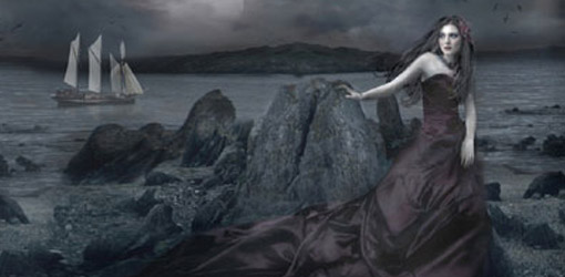 Dark Princess of the Seashore Wallpaper